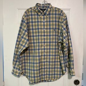 Ralph Lauren Vintage  Men’s Size XL 17.5 Classic‎ Fit Plaid Long Sleeve Shirt